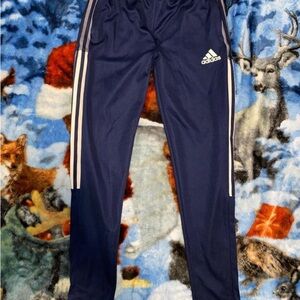Adidas Blue Sweatpants with Signature Stripes
